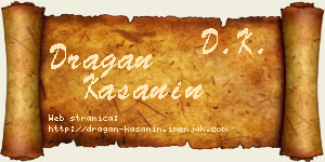 Dragan Kašanin vizit kartica